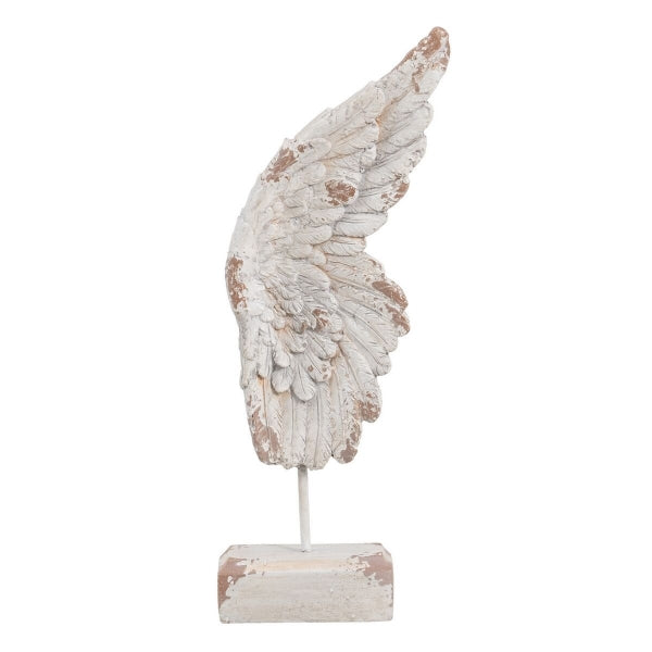 Angel Wing Home Decor Resina Escultura Decorativa - Estatua Interior y Jardín (22 x 10 x 62 cm)