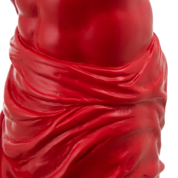 Estatuilla Decorativa Home Decor Busto Romano Rojo en Resina 