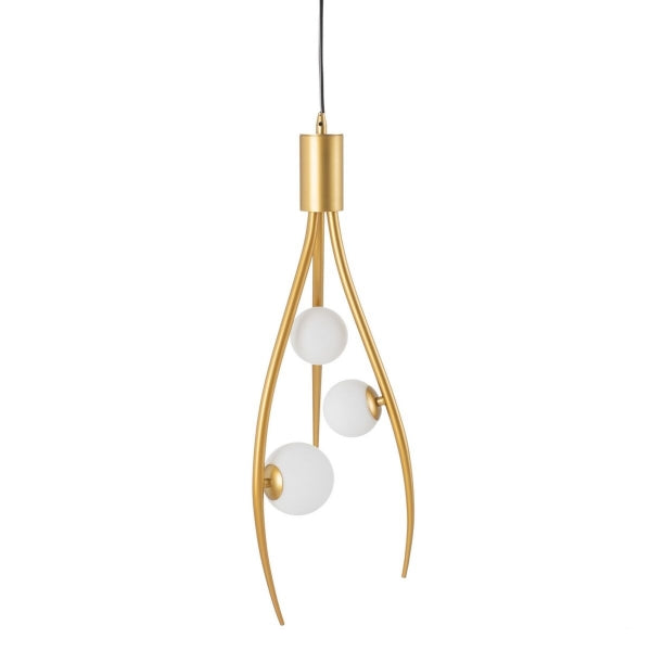 Lámpara colgante contemporánea en metal dorado para decoración del hogar