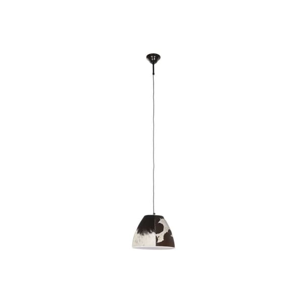 Suspension Luminaire Design Peau de Vache Noir et Blanc (34 x 34 x 28 cm)