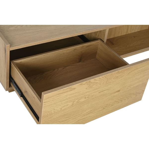 Oak Wood Coffee Table with Drawers