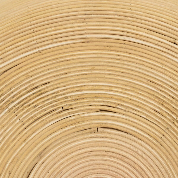 Mesa de centro redonda étnica de bambú