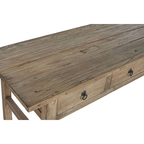 Mesa de cocina tipo cabaña en madera natural