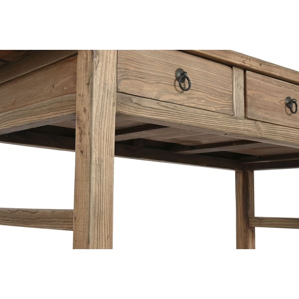 Mesa de cocina tipo cabaña en madera natural