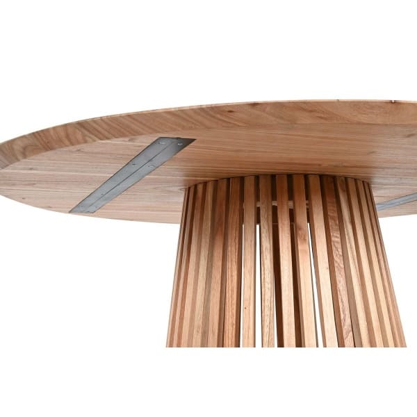 Round Dining Table in Natural Mindi Wood (120 x 120 x 75 cm)