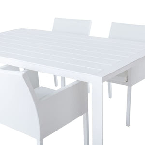 Grande Table de Jardin en Aluminium Blanc (180 x 100 x 75 cm)