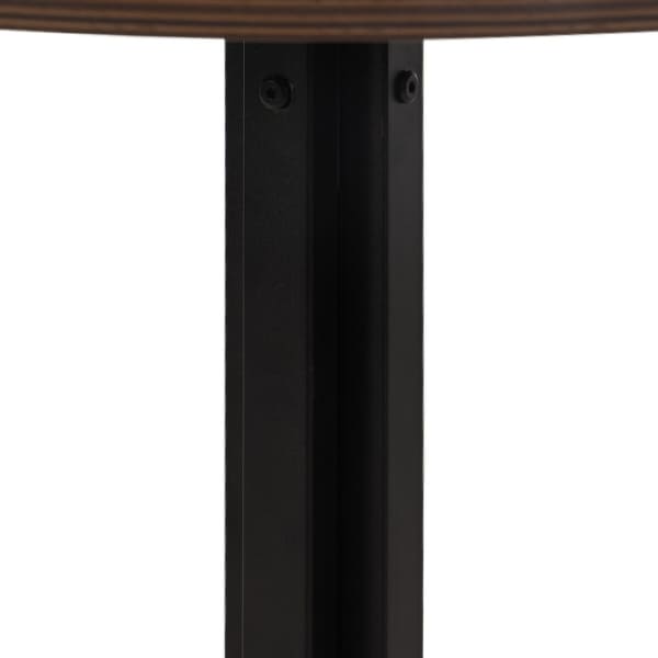 Square Restaurant Table Wood and Black Iron (80 x 80 x 75 cm)