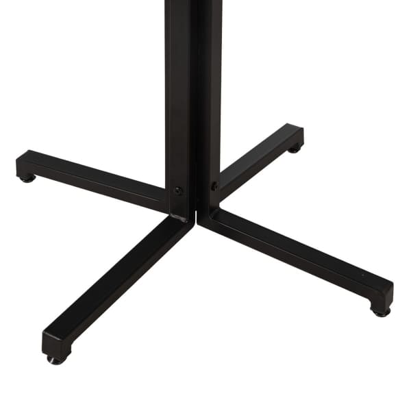 Square Restaurant Table Wood and Black Iron (80 x 80 x 75 cm)