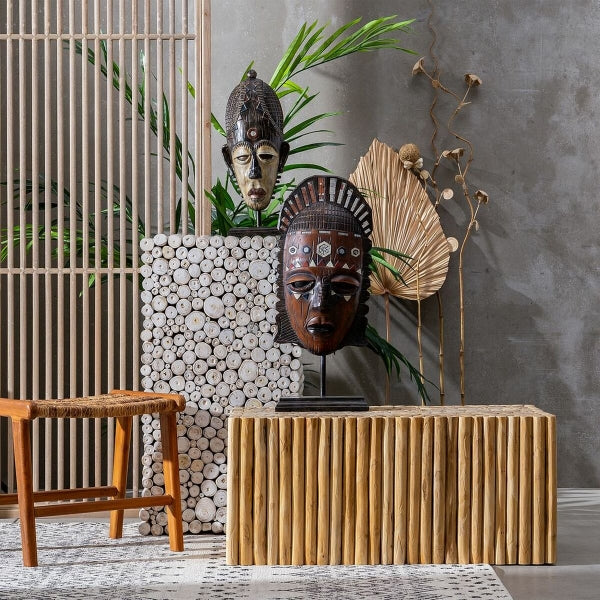 Mesa de centro de madera de teca africana decoración del hogar