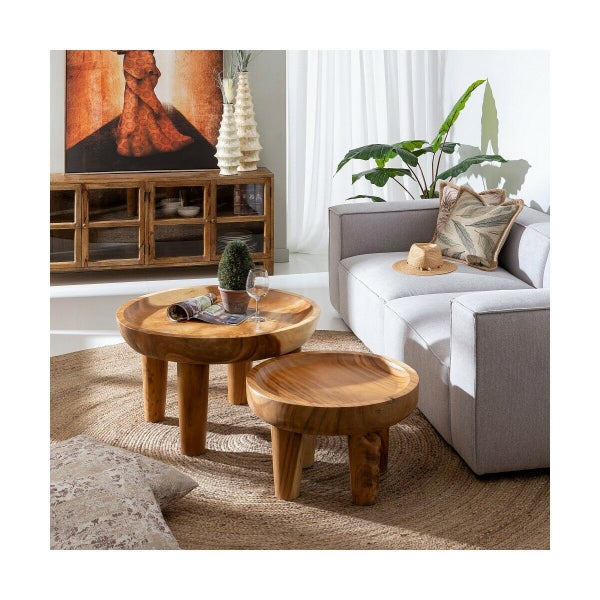 Contemporary Home Decor Solid Wood Coffee Table (60 x 60 x 40 cm)
