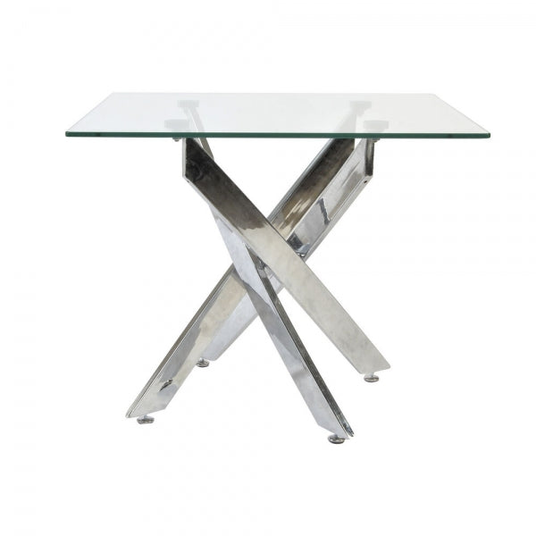 Contemporary Square Table and Crossed Silver Legs Home Decor - A perfect marriage between modernity and elegance