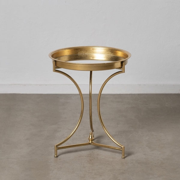 Contemporary Design Side Table Home Decor Gold and Glass