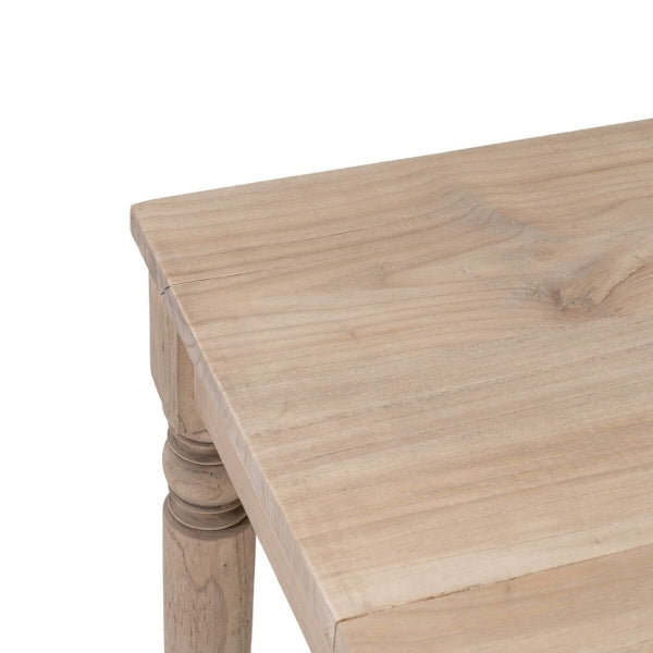Cottage Raw Wood Dining Table (100 x 100 x 77 cm)
