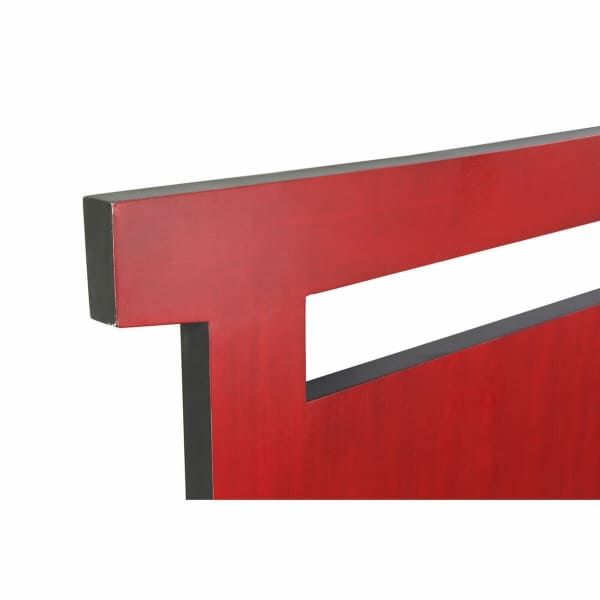Chinese Design Headboard in Red and Black Wood (160 x 4 x 120 cm)