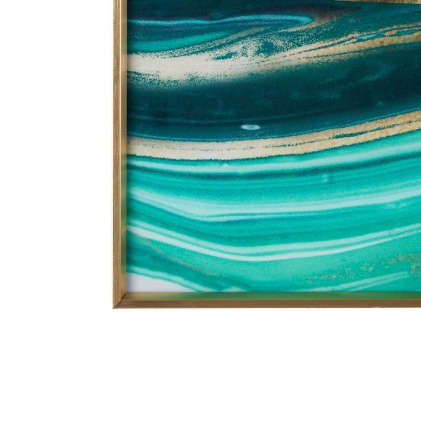 Marco de diseño abstracto Decoración para el hogar Vidrio templado multicolor | Decoración de pared moderna y vibrante (150 x 3,6 x 80 cm) 