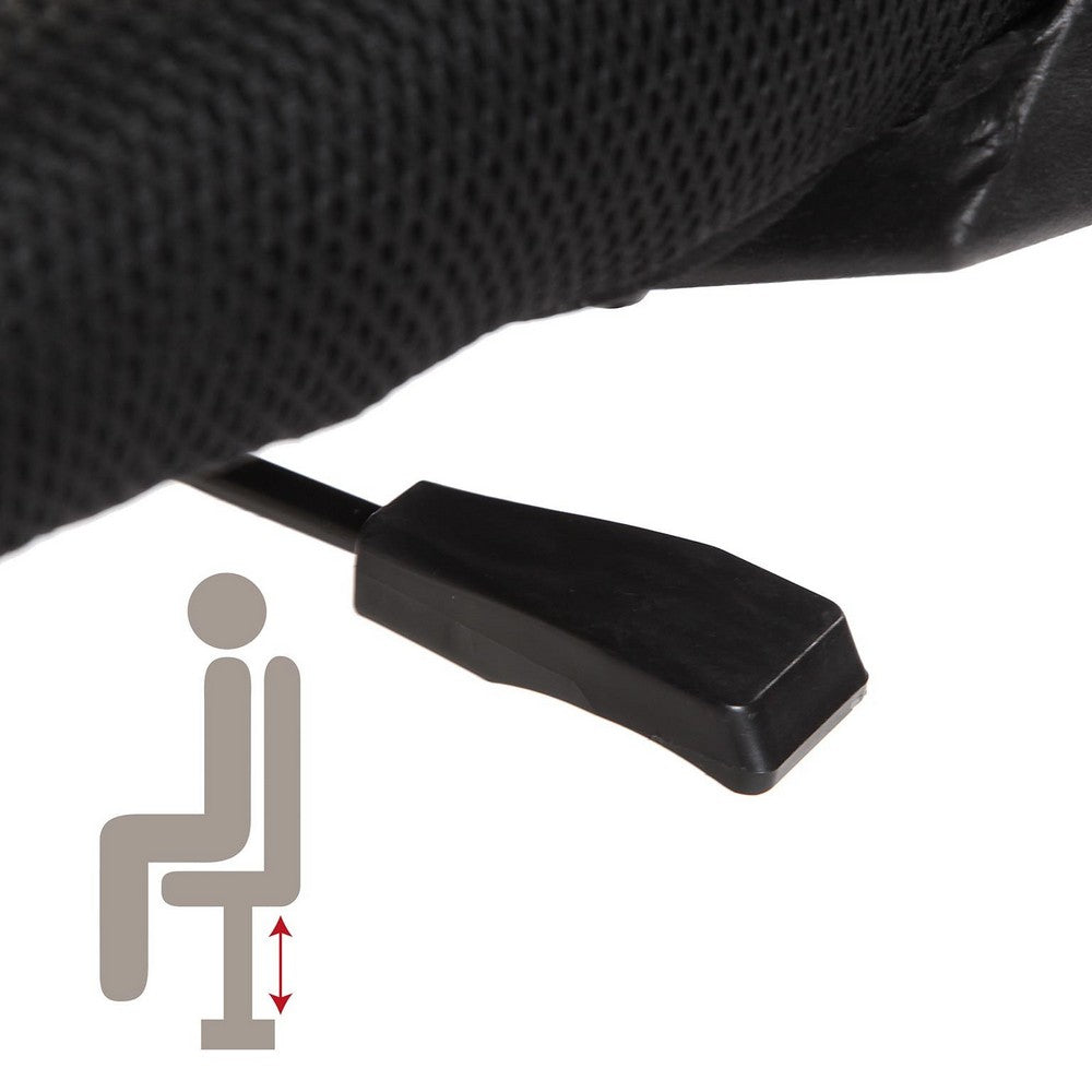 Silla de oficina de diseño Versa en negro - Respaldo y reposabrazos curvos