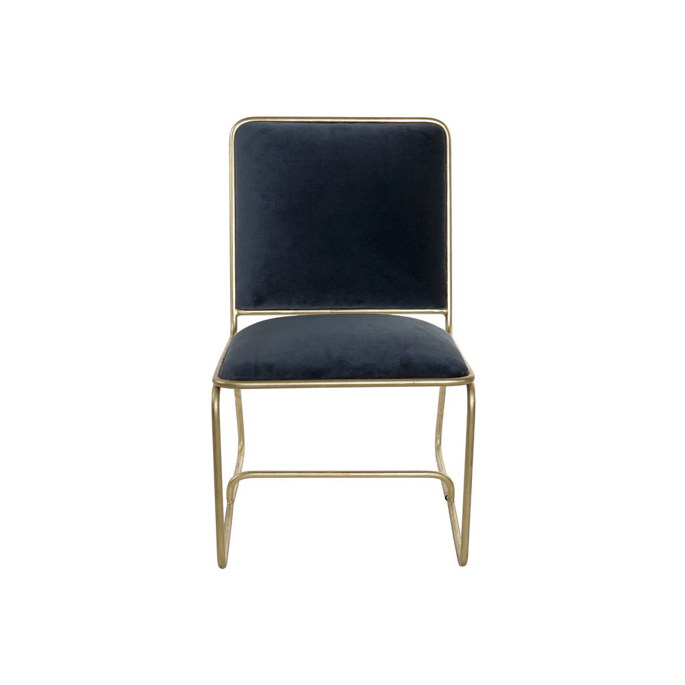 Dining Chair DKD Home Decor Brass Golden Dark Grey (51 x 61 x 81 cm)