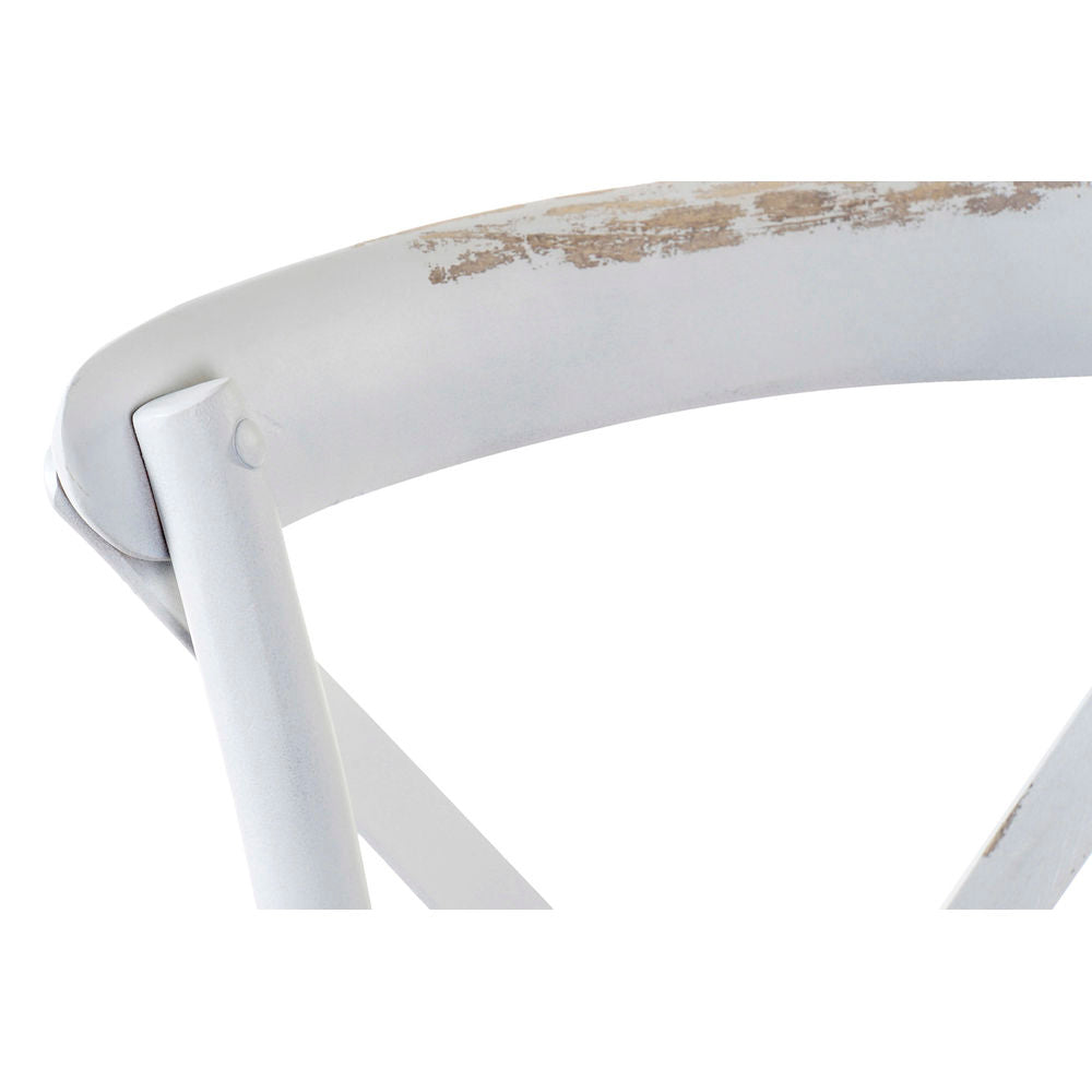 Dining Chair DKD Home Decor White Rattan Birch (50 x 41 x 86 cm)