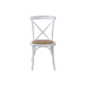 Dining Chair DKD Home Decor White Rattan Birch (50 x 41 x 86 cm)