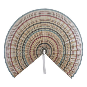 Décoration Murale Eventail en Bambou Multicolore Design Oriental
