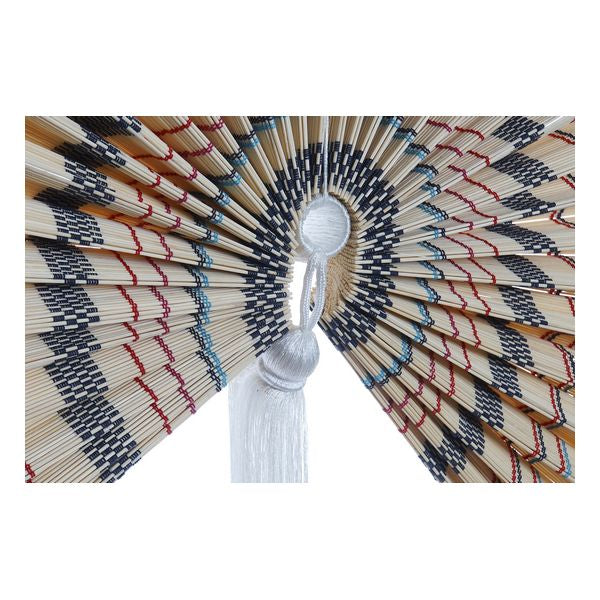 Décoration Murale Eventail en Bambou Multicolore Design Oriental