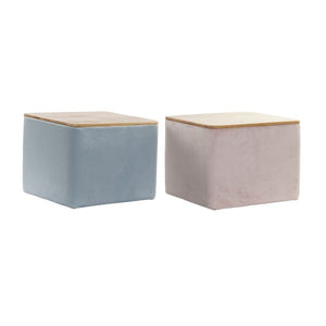 Multi-use Box DKD Home Decor Polyester Bamboo (36 x 30 x 27 cm) (2 pcs)