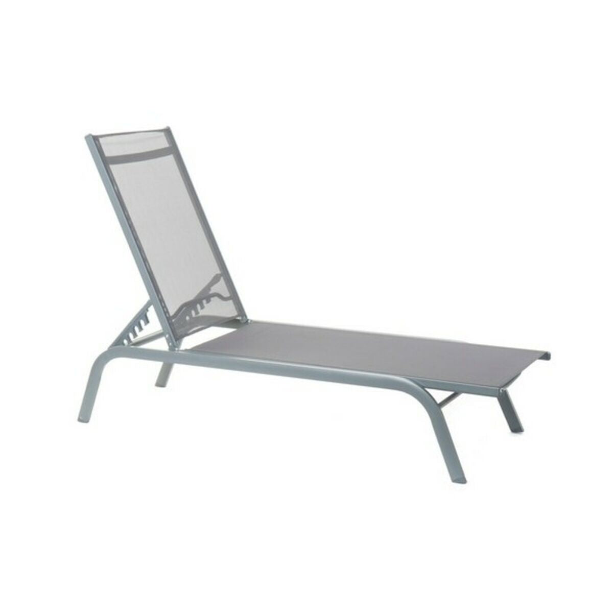 Chaise longue Inclinable Gris Foncé Home Decor PVC Aluminium (191 x 58 x 98 cm)