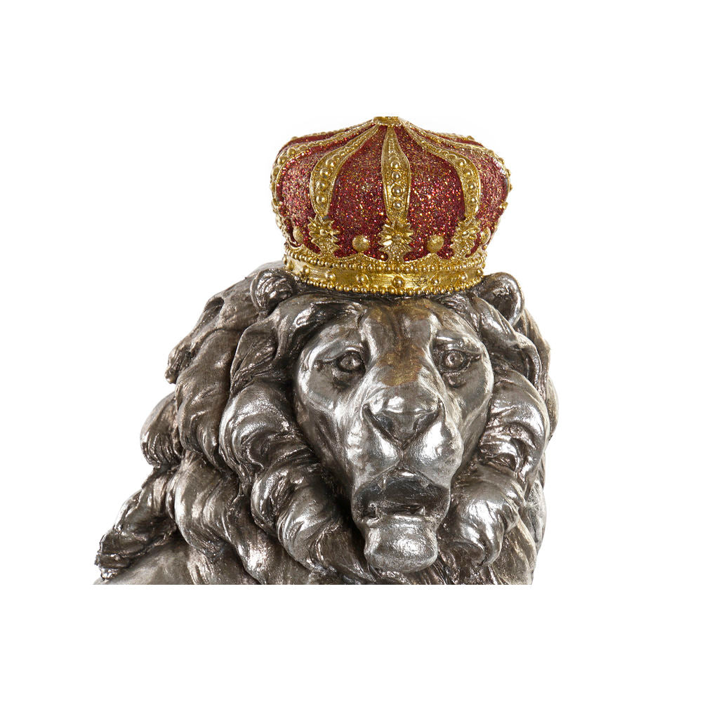 Decorative Figure DKD Home Decor Silver Lion Resin (42 x 25 x 45 cm)