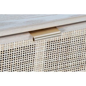 Meuble de télévision Design Boho Home Decor Bois de paulownia Bois MDF (120 x 42 x 60 cm)