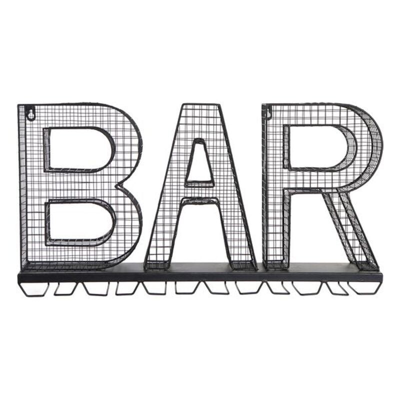 Door Hanger DKD Home Decor Bar Wine glasses Metal (62 x 12 x 33 cm)