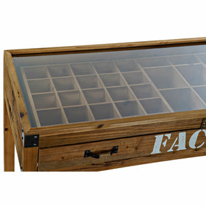Console Design Factory avec Vitrine Métal et Bois Home Decor (120 x 47 x 82.5 cm)
