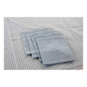 Nappe et serviettes de table DKD Home Decor Love Beige Bleu Coton (150 x 1 x 150 cm) (2 pcs)