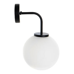 Wall Lamp DKD Home Decor White Black Metal Crystal (20 x 25 x 35 cm)