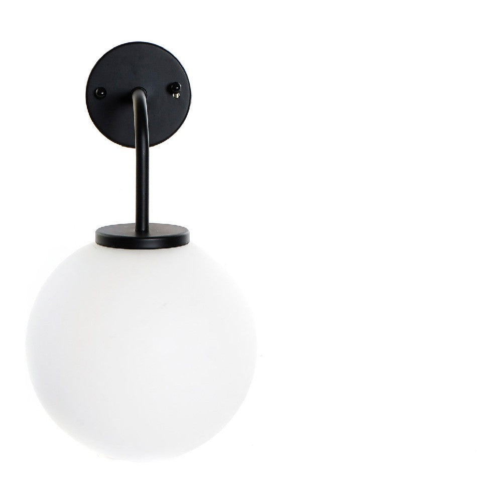 Wall Lamp DKD Home Decor White Black Metal Crystal (20 x 25 x 35 cm)
