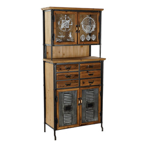 Display Stand DKD Home Decor Brown Black Crystal Iron Fir (77.5 x 37 x 166 cm)