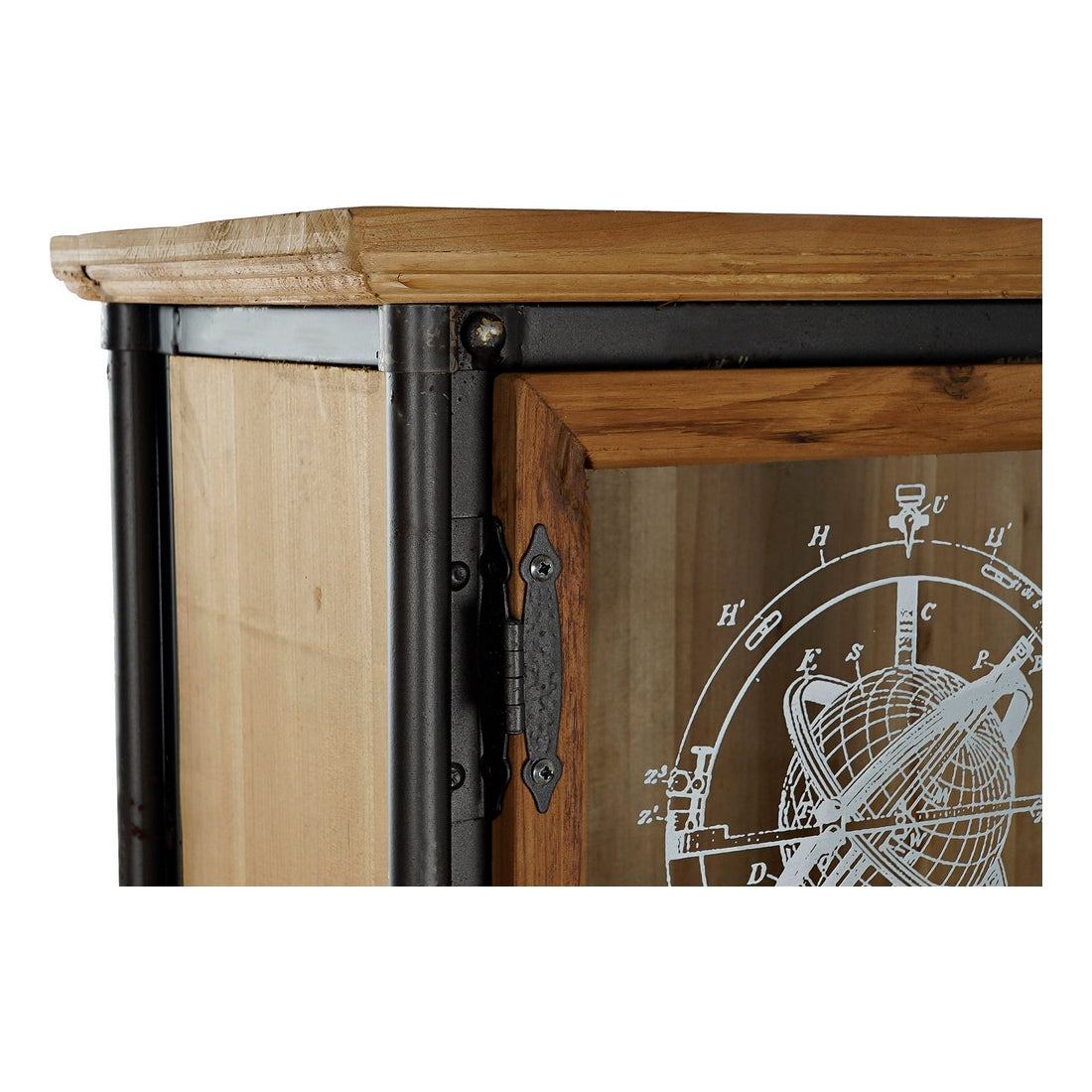 Display Stand DKD Home Decor Brown Black Crystal Iron Fir (77.5 x 37 x 166 cm)