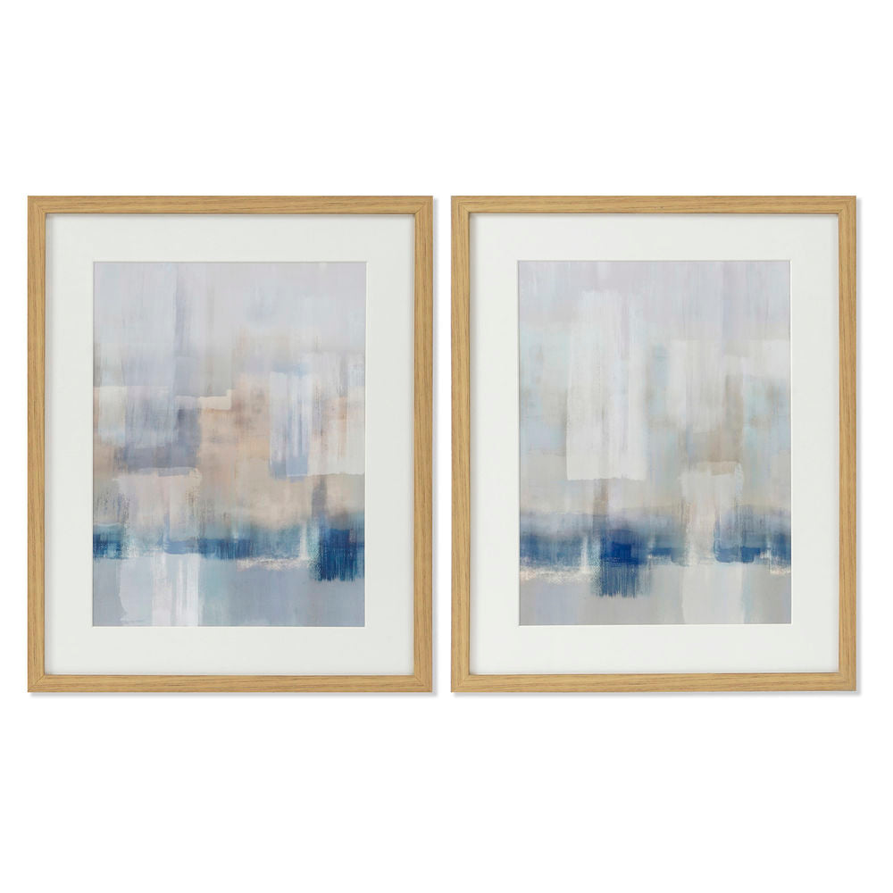Painting DKD Home Decor Crystal Canvas Abstract (2 pcs) (43 x 3 x 53 cm)