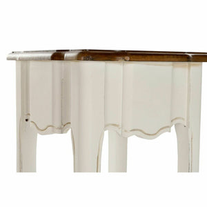 Jeu de 2 tables DKD Home Decor Blanc Marron (2 pcs) (35 x 35 x 80 cm)