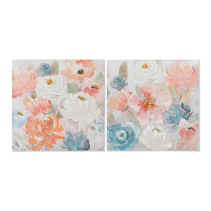 Painting DKD Home Decor Flowers (80 x 3 x 80 cm)