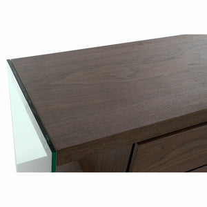 Buffet Design Moderne Home Decor Verre Bois MDF (160 x 45 x 80 cm)
