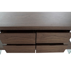 Buffet Design Moderne Home Decor Verre Bois MDF (160 x 45 x 80 cm)