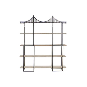 Shelves DKD Home Decor Brown Black Wood Metal (147 x 23 x 182 cm)