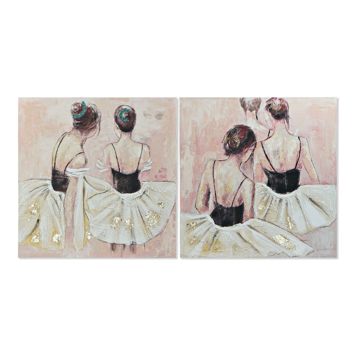 Cadre DKD Home Decor Dancers (100 x 3,5 x 100 cm) (2 Unités)