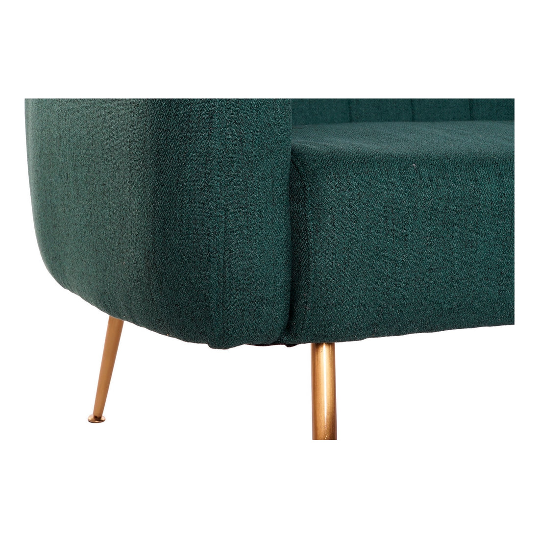 Sofa DKD Home Decor Green Polyester Metal Golden Glam (129 x 75 x 73 cm)
