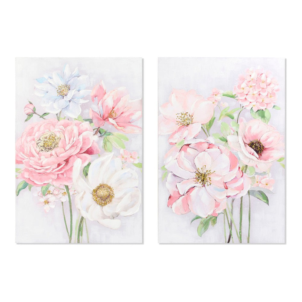 Painting DKD Home Decor Flowers (80 x 3 x 120 cm)