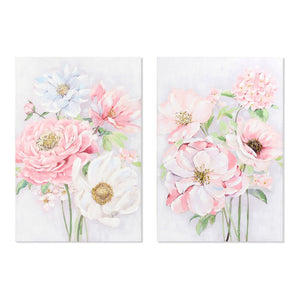 Painting DKD Home Decor Flowers (80 x 3 x 120 cm)