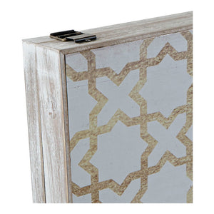 Cover DKD Home Decor Counter White Golden MDF Wood (2 pcs) (46 x 6 x 32 cm)