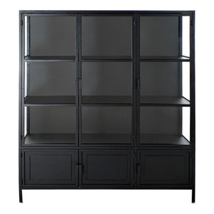 Shelves DKD Home Decor Black Metal Crystal (135 x 40 x 160 cm)