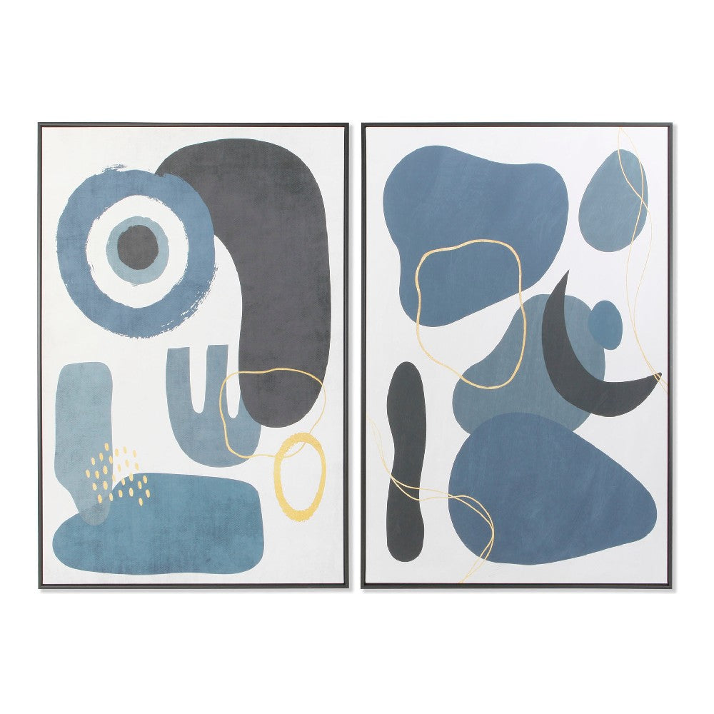Painting DKD Home Decor Canvas Abstract (2 pcs) (83 x 4.5 x 123 cm)