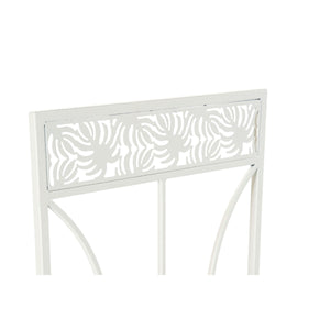Chaise de jardin Design Tropical Home Decor Métal Blanc (40 x 48 x 93 cm)